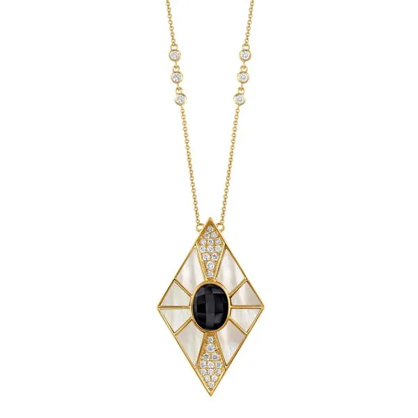 Onyx and Diamond Necklace Orin Jewelers Northville, MI