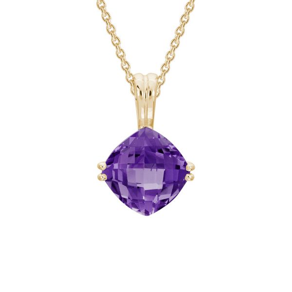 14K Yellow Gold Amethyst Pendant Orin Jewelers Northville, MI