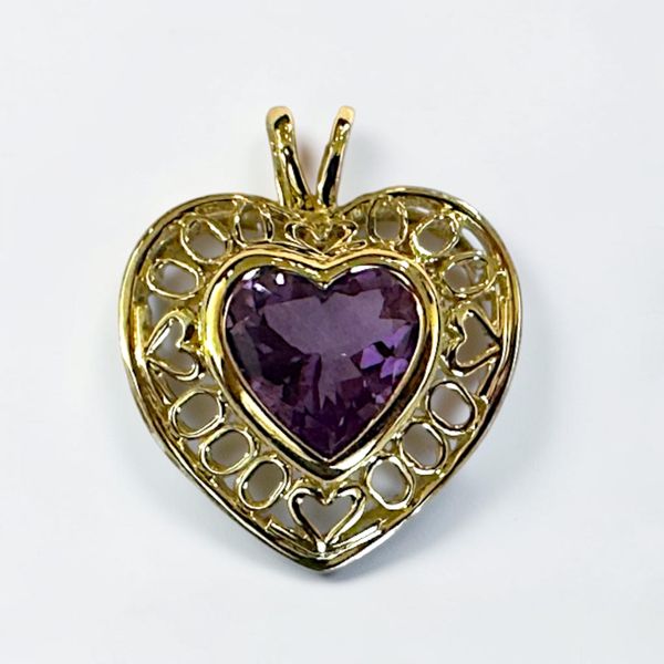 10K Amethyst Heart Pendant Drop Orin Jewelers Northville, MI
