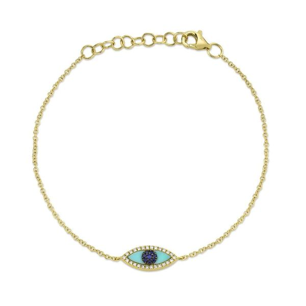 14k Yellow Gold Eye Bracelet With 26 Diamonds Orin Jewelers Northville, MI