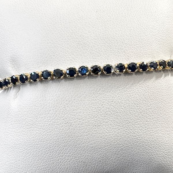 Estate Collection - 14K Yellow Gold Sapphire Tennis Bracelet Orin Jewelers Northville, MI