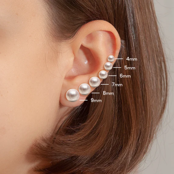 14k Yellow Gold 6mm Cultured Pearl Stud Earrings Image 2 Orin Jewelers Northville, MI