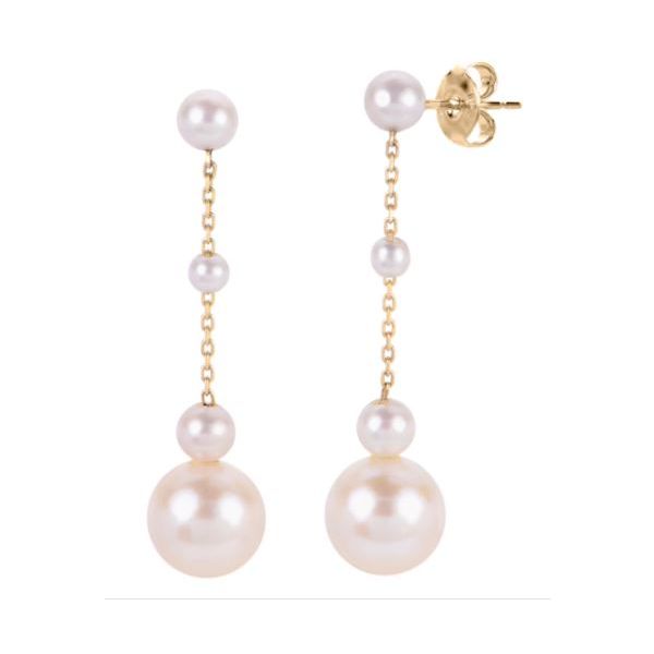 14K Yellow Gold Freshwater Pearl Earrings Orin Jewelers Northville, MI