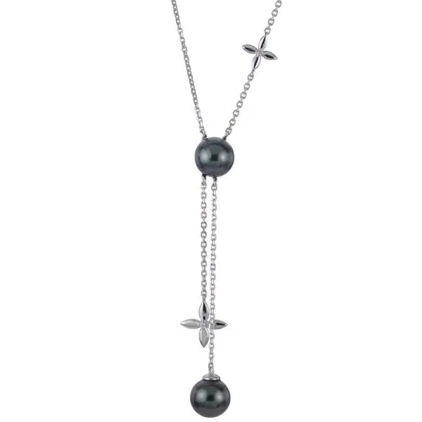 Sterling Silver Tahitian Pearl & Diamond Necklace Orin Jewelers Northville, MI