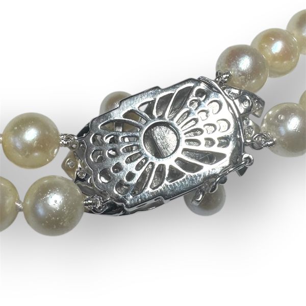 Cultured Pearl Double Strand Choker Image 3 Orin Jewelers Northville, MI