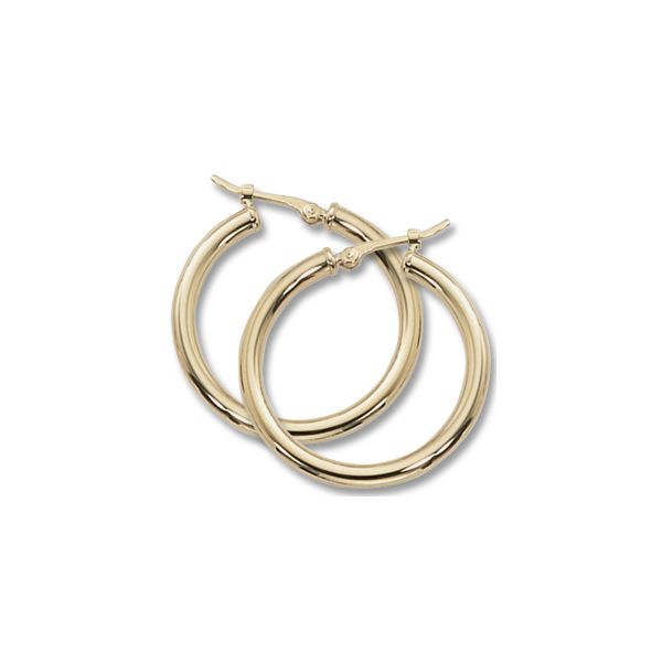 Lady's 14K Yellow Gold Medium Hoop Earrings Orin Jewelers Northville, MI