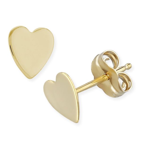 14k Yellow Gold Heart Earrings Orin Jewelers Northville, MI