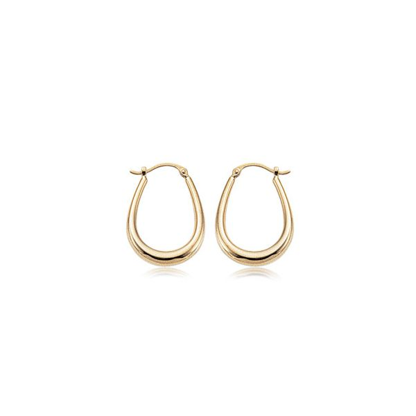 14k Yellow Gold U-Shape Hoop Earrings Orin Jewelers Northville, MI