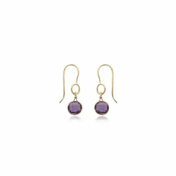 14K Yellow Gold Amethyst Drop Earrings Orin Jewelers Northville, MI