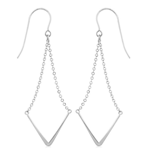 14k White Gold  Dangle Earrings Orin Jewelers Northville, MI