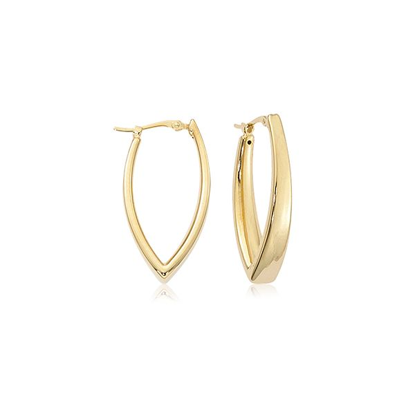 14kYellow Gold V-Shape Hoop Earrings Orin Jewelers Northville, MI