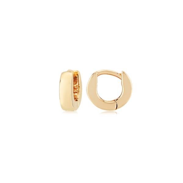 14k Yellow Gold 10mm Huggie Hoop Earrings Orin Jewelers Northville, MI