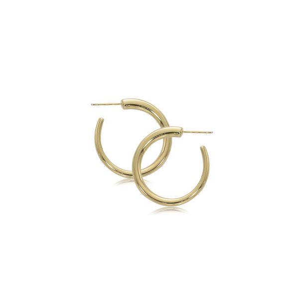 14k Yellow Gold Medium Hoop Earrings With Posts Orin Jewelers Northville, MI