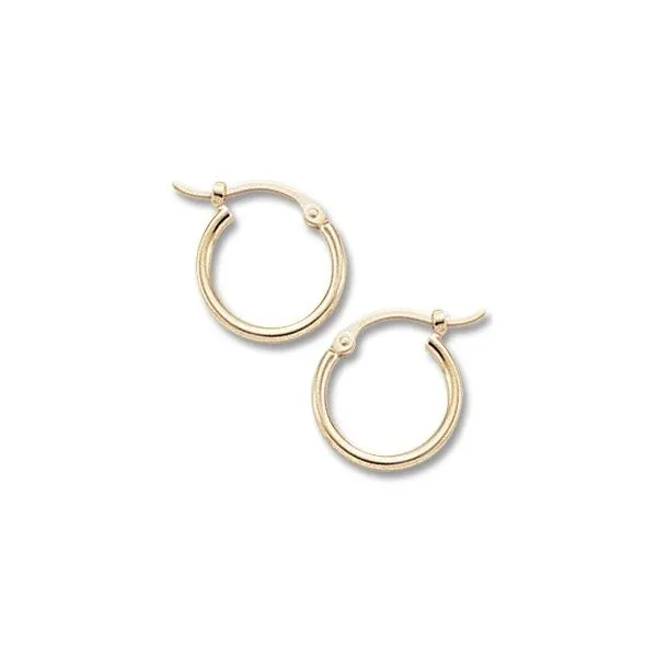 14k Yellow Gold Tube Hoop Earrings Orin Jewelers Northville, MI