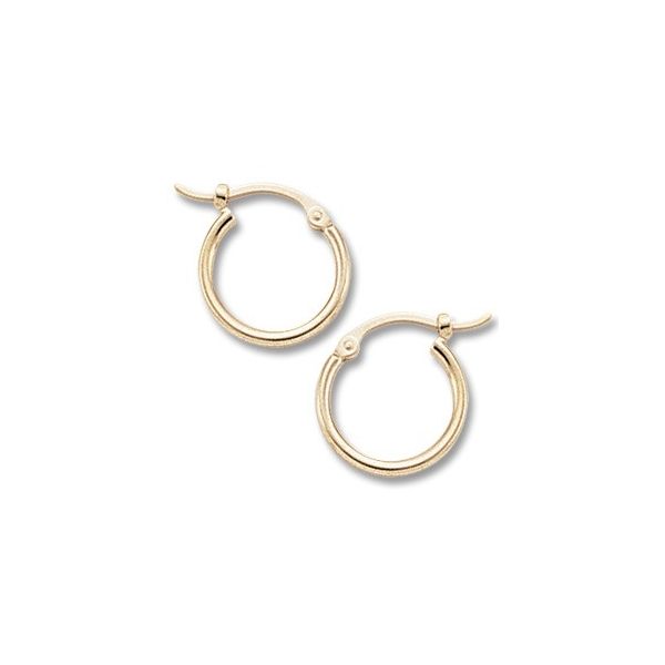 14k Yellow Gold Tube Hoop Earrings Orin Jewelers Northville, MI