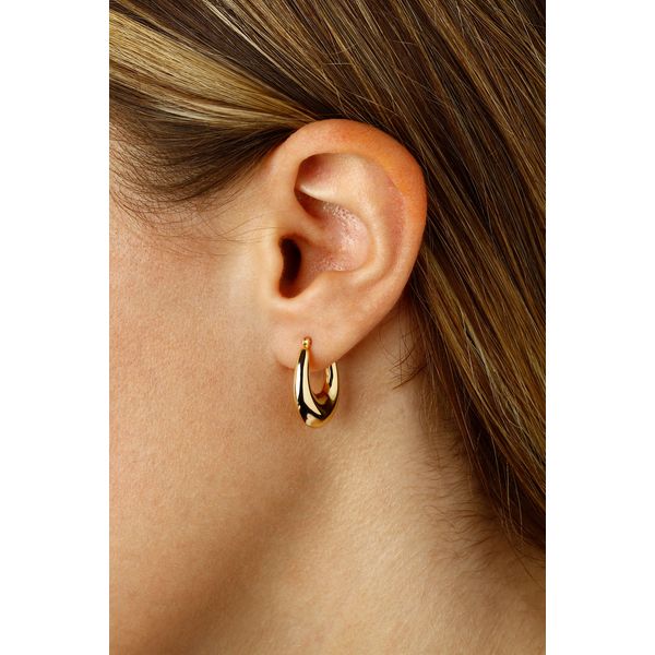 14k Yellow Gold Hoop Earrings Image 2 Orin Jewelers Northville, MI
