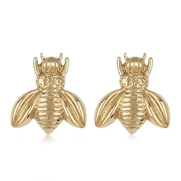 14K Yellow Gold Bumble Bee Stud Earrings Orin Jewelers Northville, MI