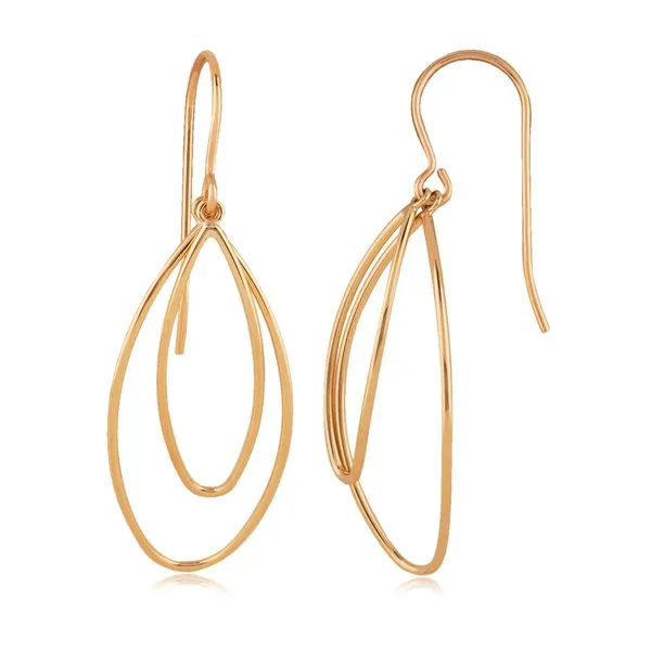 14K Yellow Gold Double Tear Drop Earrings Orin Jewelers Northville, MI