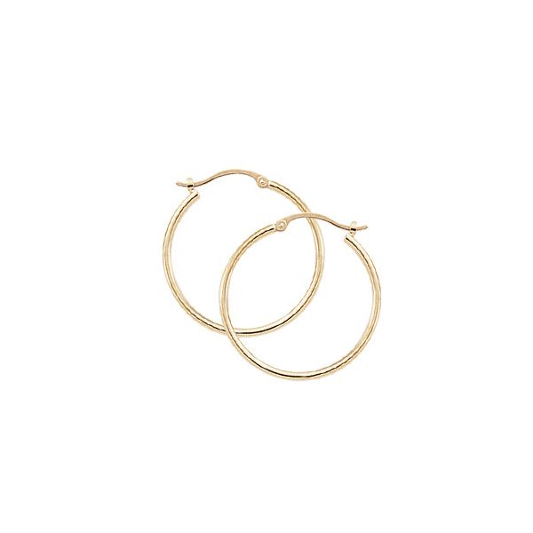 14K Yellow Gold 25 mm Hoop Earrings Orin Jewelers Northville, MI