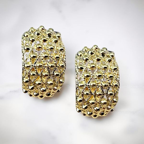 14K Openwork Hoop Earrings Orin Jewelers Northville, MI