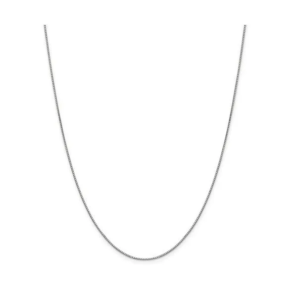 White Gold 14 Karat Box Chain Length 18