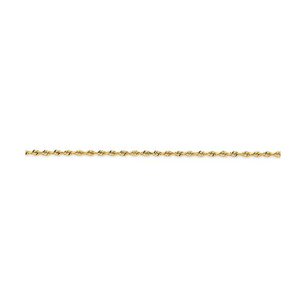 14k Yellow Gold Diamond Cut Rope Chain, 18