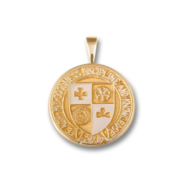 10k Yellow Gold CC Crest Pendant Orin Jewelers Northville, MI