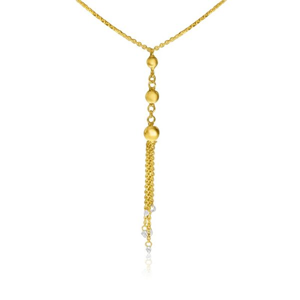 Lady's 14K Yellow Gold Necklace w/5 Diamonds Orin Jewelers Northville, MI