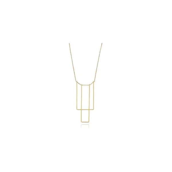 14k Yellow Gold Simple Square Bib Necklace Orin Jewelers Northville, MI