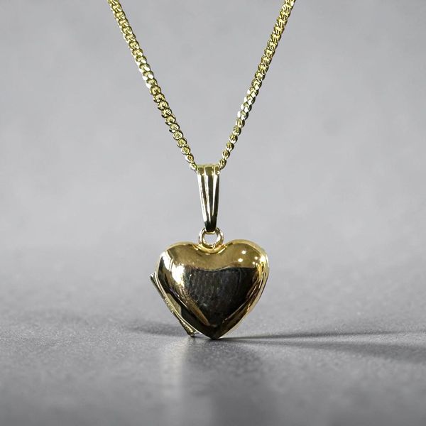 Estate Collection - 14K Yellow Gold Heart Locket Pendant Orin Jewelers Northville, MI