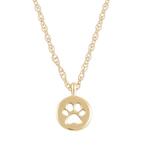 14K Yellow Gold Dog Paw Pendant Orin Jewelers Northville, MI