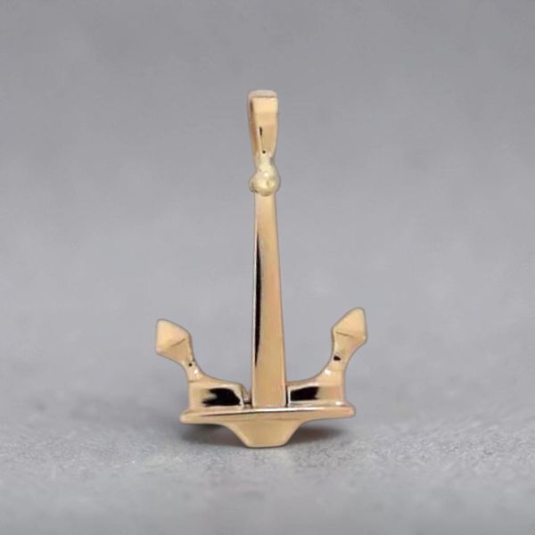 Estate Collection - 14K Yellow Gold Articulated Anchor Charm Orin Jewelers Northville, MI