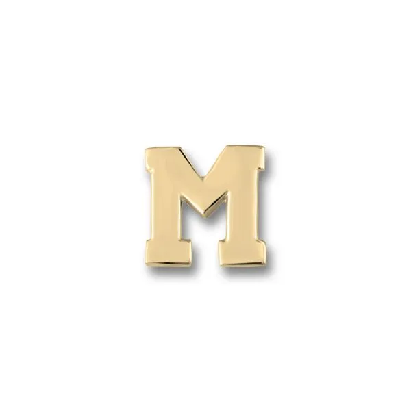 14k Yellow Gold Block M Pendant Orin Jewelers Northville, MI