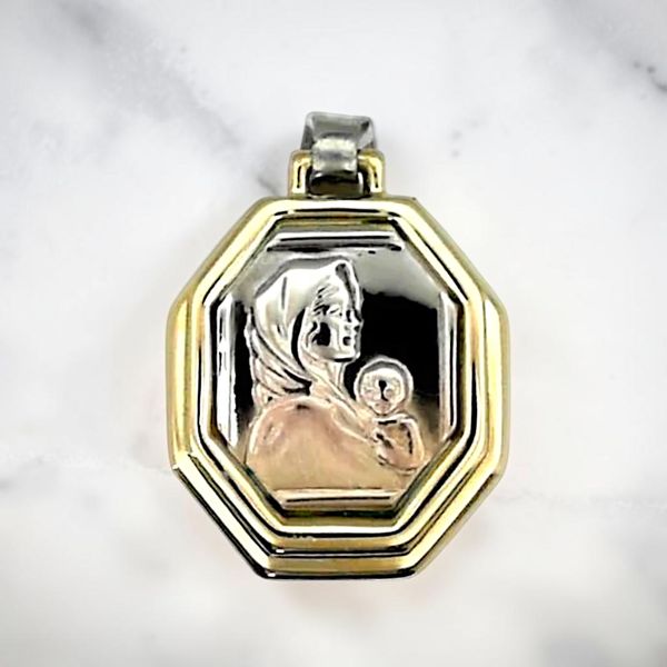 Estate Collection - 18K Two-Tone Mother and Child Charm Orin Jewelers Northville, MI
