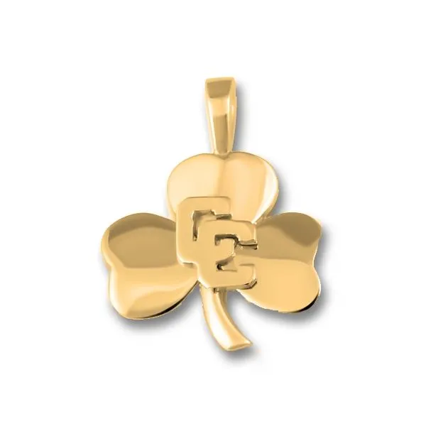 10k Yellow Gold CC Shamrock Pendant Orin Jewelers Northville, MI