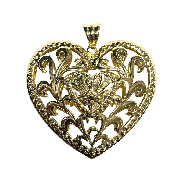 14K Filigree Heart Charm Orin Jewelers Northville, MI