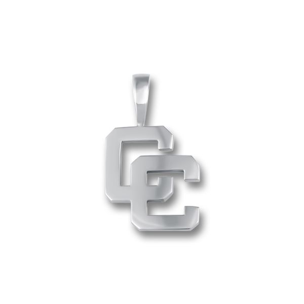 Sterling Silver CC Small Block Pendant Orin Jewelers Northville, MI
