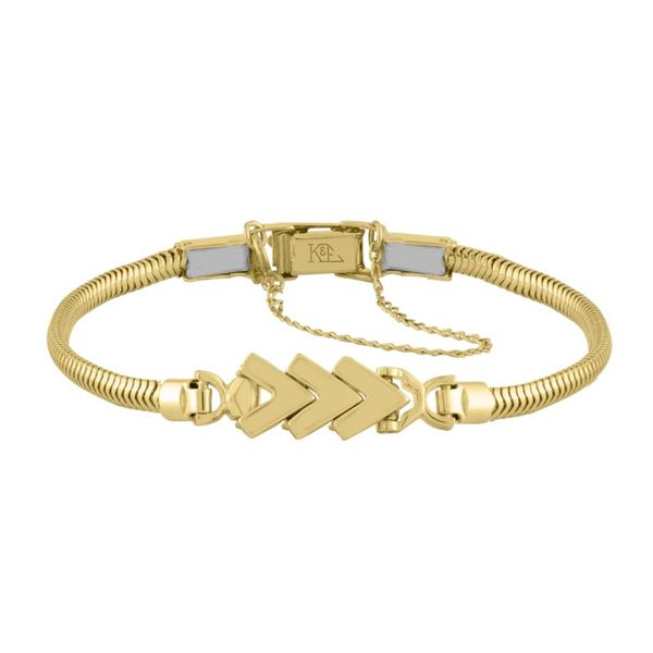14k Yellow Gold Add-A-Link Bracelet With 3 Chevron Links Orin Jewelers Northville, MI
