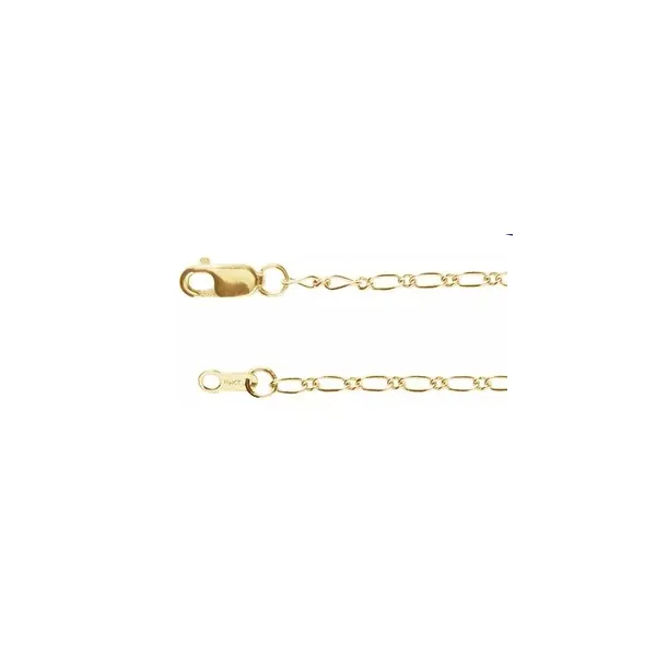 14K Yellow Gold Mini Figaro Link Bracelet Orin Jewelers Northville, MI