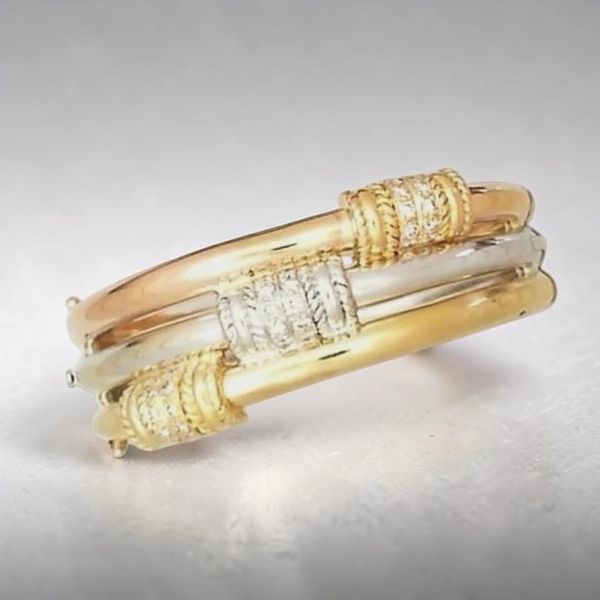 Estate Collection - 18K Tri-Gold Diamond Bracelet Orin Jewelers Northville, MI
