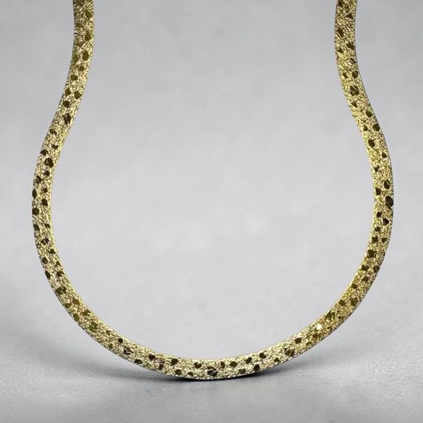 Estate Collection - 14K Yellow Gold Flat Nugget Necklace Orin Jewelers Northville, MI