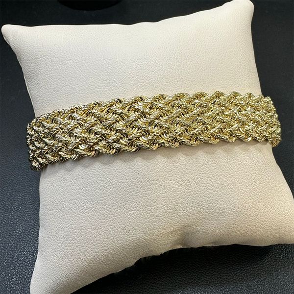 Estate Collection - 14K Yellow Gold Woven Rope Bracelet Orin Jewelers Northville, MI