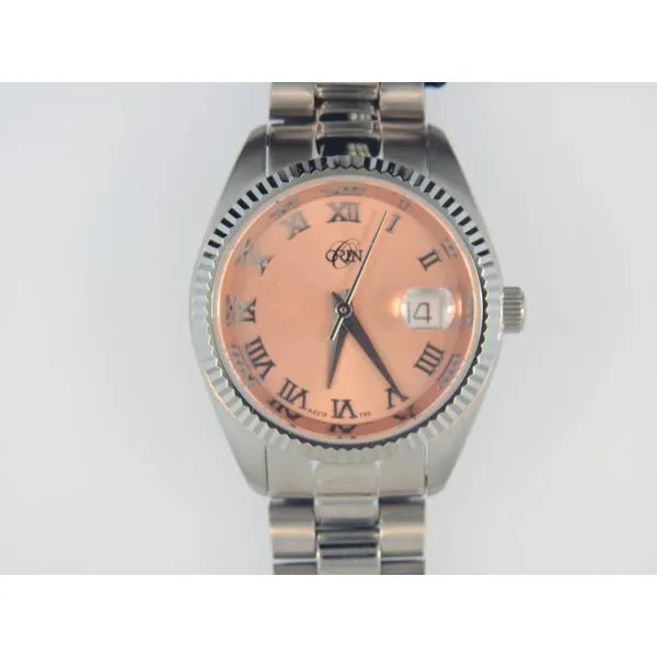 Lady's ORIN Watch, Stainless Steel Case & Bracelet With Pink Dial Orin Jewelers Northville, MI