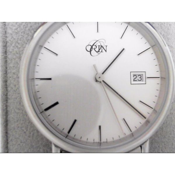 Gent's ORIN Watch White Case & Dial, Expansion Band Orin Jewelers Northville, MI