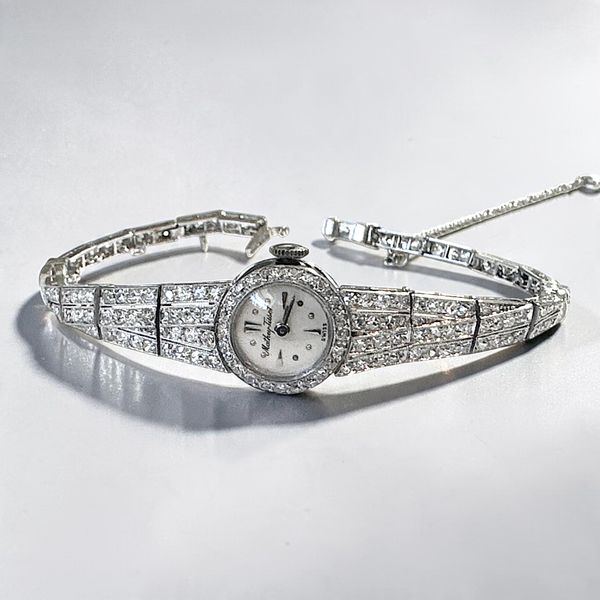 Estate Collectoin - An Era of Elegance - Mathey-Tissot Platinum & Diamond Ladies Wristwatch Image 2 Orin Jewelers Northville, MI