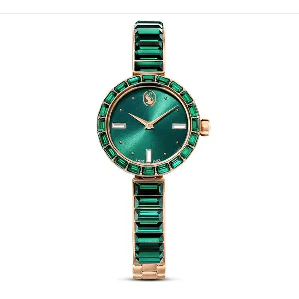 Swarovski Matrix Bangle Watch, Green Orin Jewelers Northville, MI