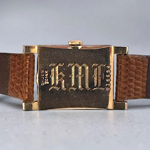 Estate Collection - 14K Rose Gold Gruen Curvex Precision Manual Wristwatch Circa 1950s Image 4 Orin Jewelers Northville, MI