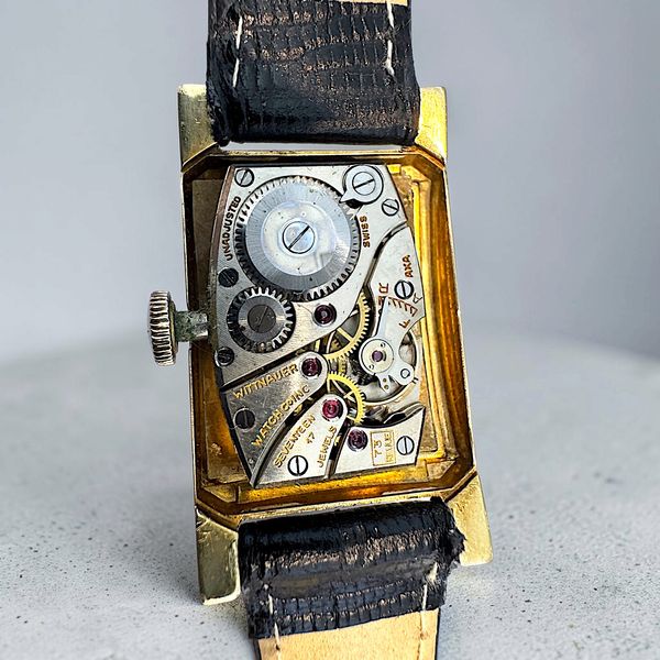 Estate Collection - 14K Yellow Gold Wittnauer Revue Manual Wristwatch Circa 1950s Image 3 Orin Jewelers Northville, MI