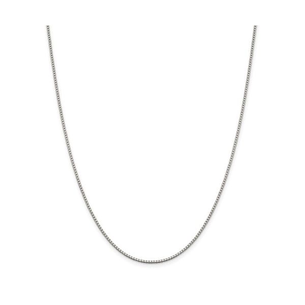 Sterling Silver Rhodium-Plated 1.4mm Box Chain Orin Jewelers Northville, MI