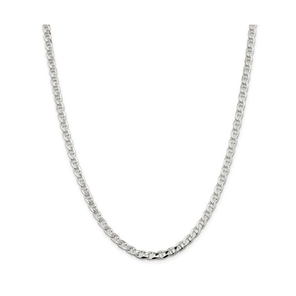 Sterling Silver Flat Anchor Chain, Length 18